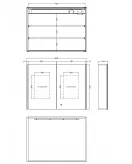 APS5478 Leda Mirror Cabinet 600x800 Silver