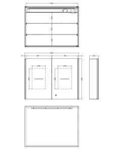 APS5478 Leda Mirror Cabinet 600x800 Silver