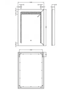 APS5479 Carina 700 x 500 LED Mirror Silver