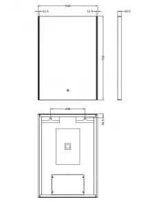 APS5481 Anser 700 x 500 LED Mirror Silver