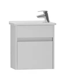 APS54814 Vitra S50 45cm Compact Single Door Vanity Unit with Basin White