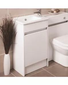 APS54815 Vitra S50 500mm Floorstanding 1 Door Vanity Unit White