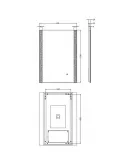 APS5482 Castor 700 x 500 Ambient Mirror Silver