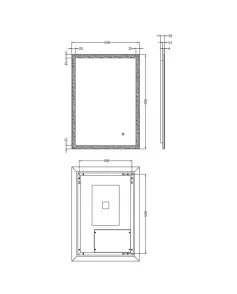 APS5483 Leva 700 x 500 Ambient Mirror Silver