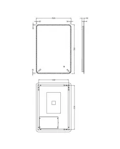 APS5484 Lynx 700 x 500 Ambient Mirror Silver