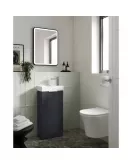 APS5485 Hydrus 700 x 500 Black Framed Mirror Matt Black