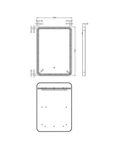 APS5486 Hydrus 700x500 Framed Touch Sensor Mirror Brushed Brass
