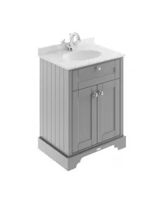 APS5507 600mm Cabinet & Marble Top (1TH) Storm Grey