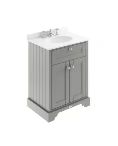 APS5512 600mm Cabinet & Marble Top (3TH) Storm Grey