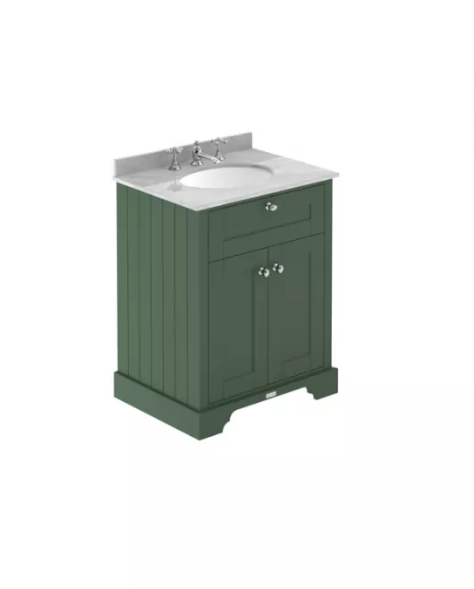 APS5514 600mm Cabinet & Marble Top (3TH) Hunter Green