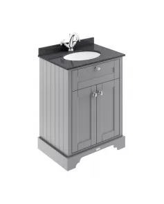APS5517 600mm Cabinet & Marble Top (1TH) Storm Grey