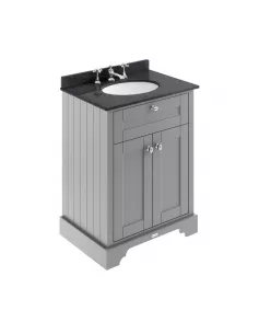 APS5522 600mm Cabinet & Marble Top (3TH) Storm Grey