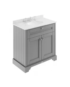 APS5536 800mm Cabinet & Marble Top (3TH) Storm Grey