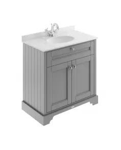 APS5541 800mm Cabinet & Marble Top (1TH) Storm Grey