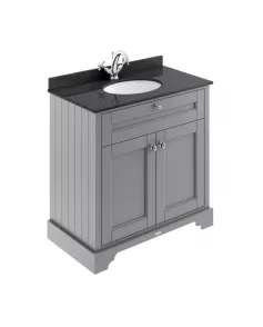 APS5551 800mm Cabinet & Marble Top (1TH) Storm Grey