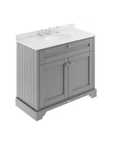 APS5570 1000mm Cabinet & Marble Top (3TH) Storm Grey