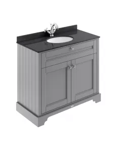 APS5585 1000mm Cabinet & Marble Top (1TH) Storm Grey