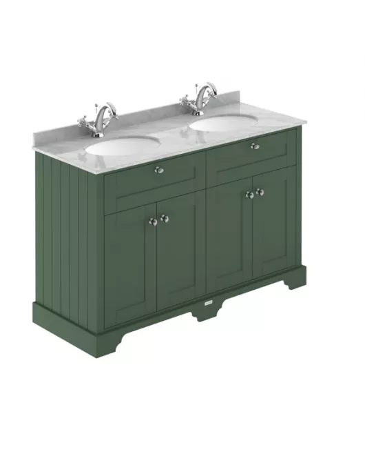 APS5611 1200mm Cabinet & Double Marble Top (1TH) Hunter Green