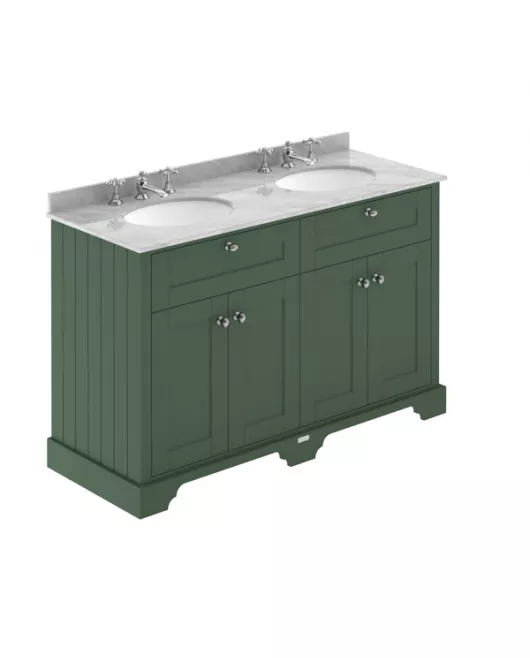 APS5616 1200mm Cabinet & Double Marble Top (3TH) Hunter Green