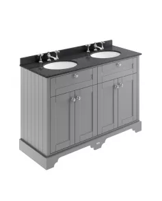 APS5624 1200mm Cabinet & Double Marble Top (3TH) Storm Grey