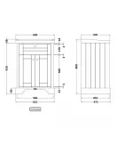 APS5631 600mm Cabinet & Basin (1TH) Hunter Green