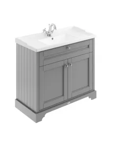 APS5649 1000mm Cabinet & Basin (1TH) Storm Grey