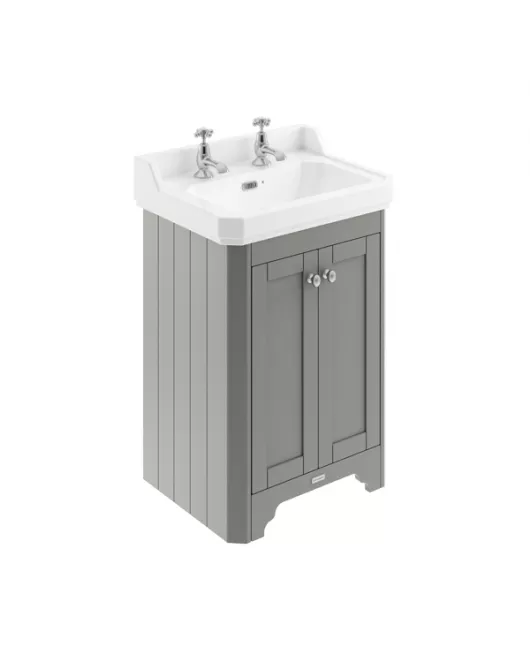 APS5666 595mm 2-Door Unit & Basin 2TH Storm Grey