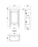 APS5675 515mm Cabinet & Basin Storm Grey