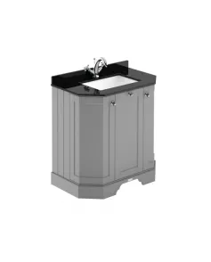 APS5707 750 3-Door Angled Unit & Marble Top 1TH Storm Grey