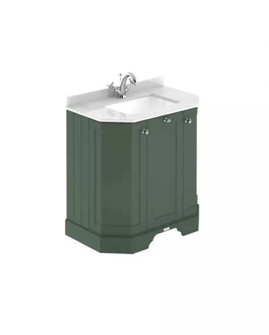 APS5720 750 3-Door Angled Unit & Marble Top 1TH Hunter Green