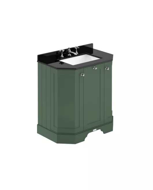 APS5730 750 3-Door Angled Unit & Marble Top 3TH Hunter Green