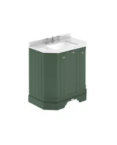 APS5735 750 3-Door Angled Unit & Marble Top 3TH Hunter Green