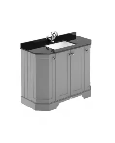 APS5741 1000 4-Door Angled Unit & Marble Top 1TH Storm Grey