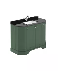 APS5748 1000 4-Door Angled Unit & Marble Top 1TH Hunter Green