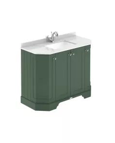 APS5754 1000 4-Door Angled Unit & Marble Top 1TH Hunter Green