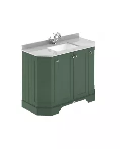 APS5759 1000 4-Door Angled Unit & Marble Top 1TH Hunter Green