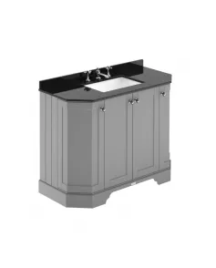 APS5760 1000 4-Door Angled Unit & Marble Top 3TH Storm Grey