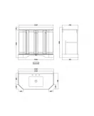 APS5774 1000 4-Door Angled Unit & Marble Top 3TH Hunter Green