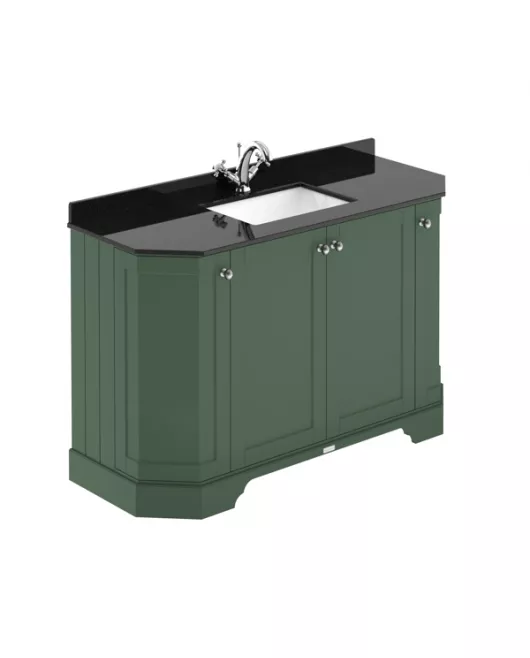 APS5782 1200 4-Door Angled Unit & Marble Top 1TH Hunter Green