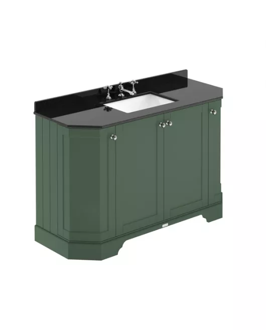 APS5798 1200 4-Door Angled Unit & Marble Top 3TH Hunter Green