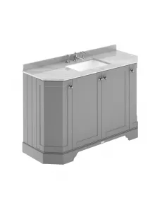 APS5804 1200 4-Door Angled Unit & Marble Top 3TH Storm Grey