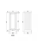 APS5821 490mm Tall Boy Unit Timeless Sand