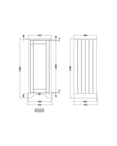 APS5823 490mm Tall Boy Unit Twilight Blue