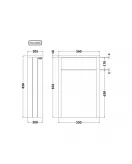 APS5824 550mm WC Unit Timeless Sand