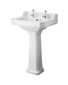 APS5862 Richmond 560mm 2 TH Basin & Pedestal White
