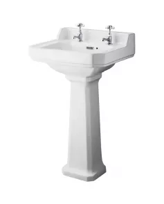 APS5866 500mm 2TH Basin & Comfort Height Ped White