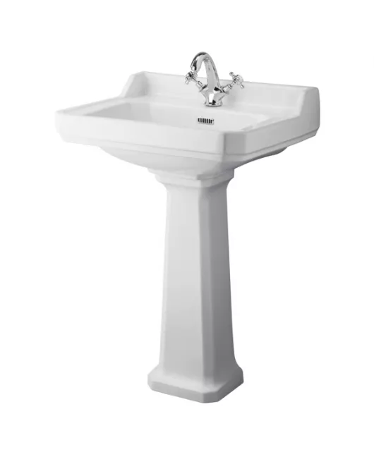 APS5867 Richmond 600mm 1 TH Basin & Pedestal White