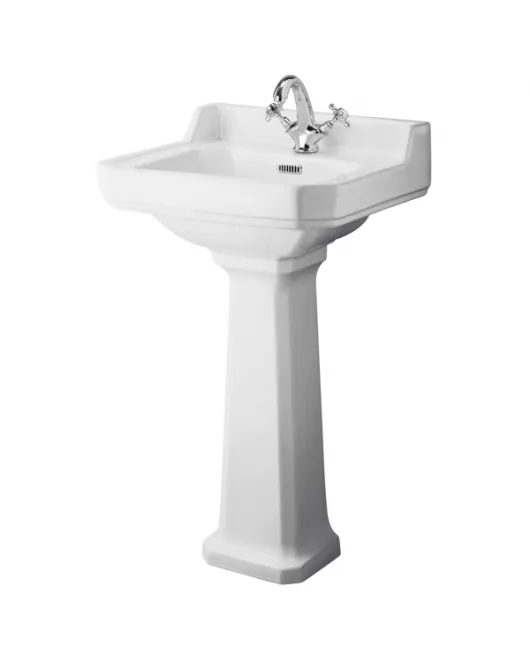 APS5873 500mm 1TH Basin & Comfort Height Ped White