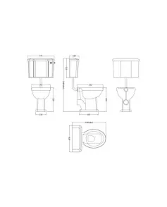APS5891 Comfort Low Level WC & Flush Pipe White