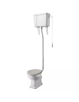APS5893 Richmond High Level WC and Flush Pipe White